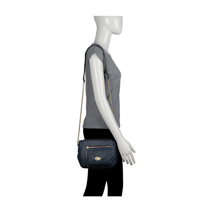 Ee Taurus 03 Blue Leather Sling Bag