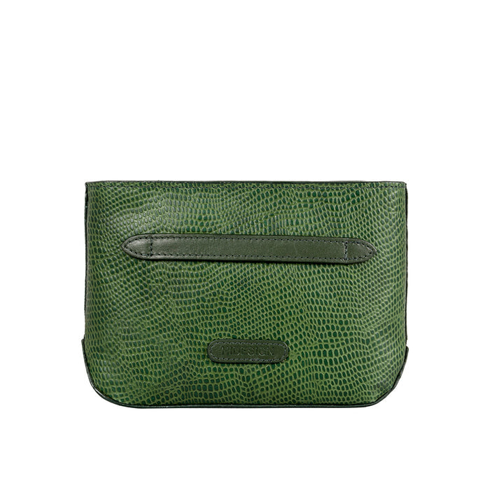 Ee Taurus W1  Green Leather Clutch Wallet