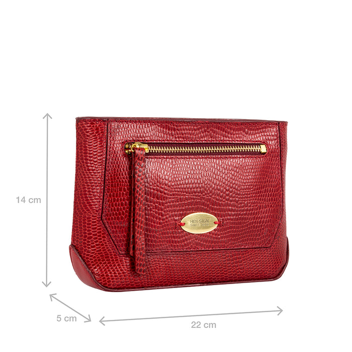 Ee Taurus W1  Red Leather Clutch Wallet