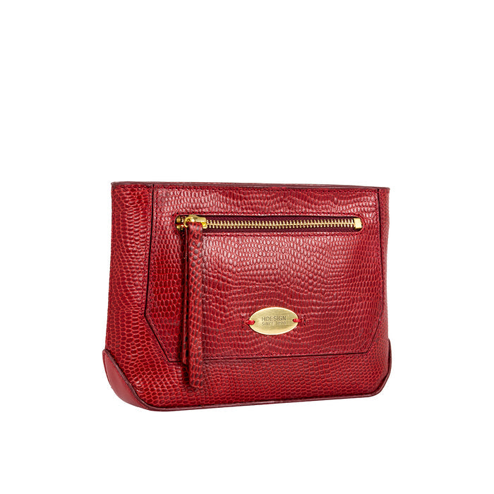 Ee Taurus W1  Red Leather Clutch Wallet