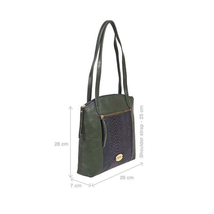 Ee Teresa 02 Blue Leather Tote Bag