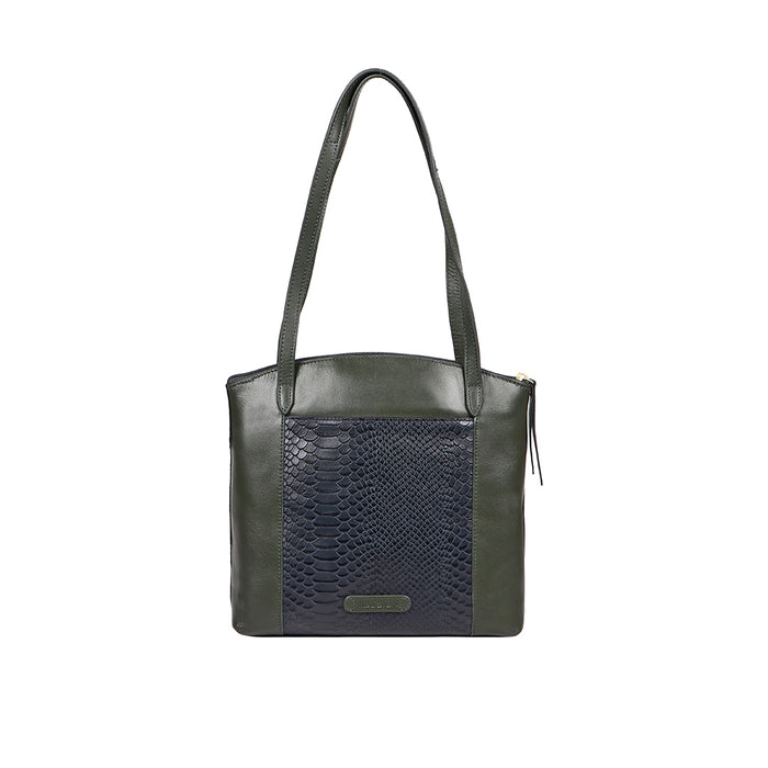 Ee Teresa 02 Blue Leather Tote Bag