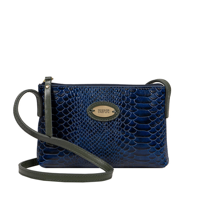 Ee Teresa 03 Blue Leather Sling Bag