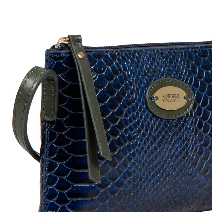 Ee Teresa 03 Blue Leather Sling Bag