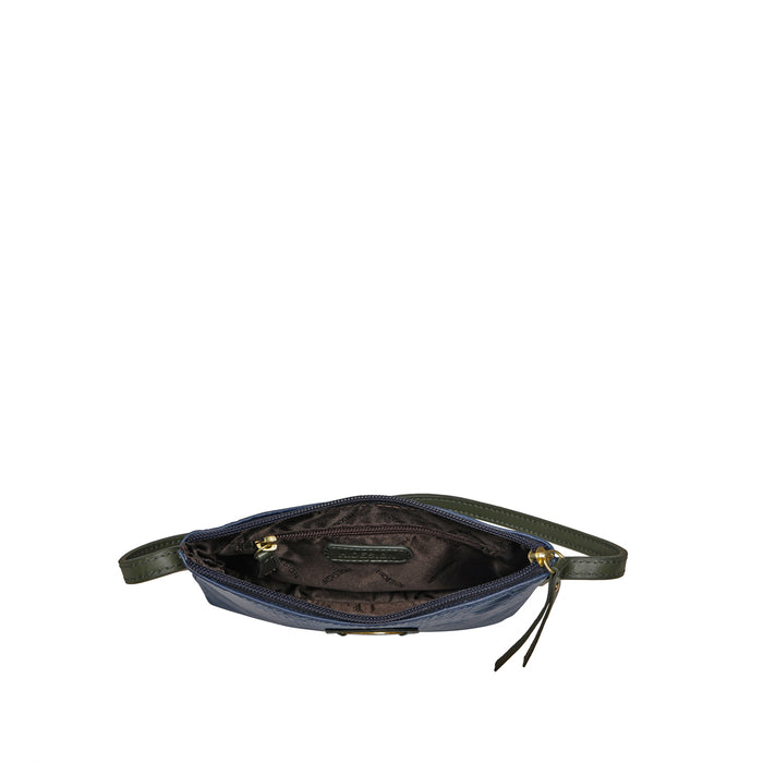 Ee Teresa 03 Blue Leather Sling Bag
