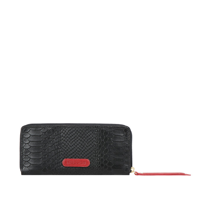 Ee Teresa W1 Black Leather Zip Around Wallet