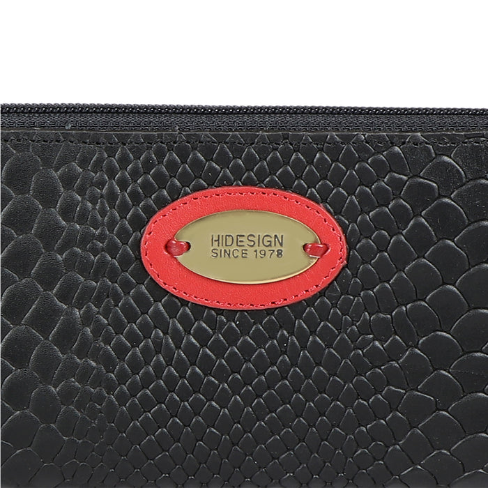 Ee Teresa W1 Black Leather Zip Around Wallet