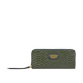 Ee Teresa W1 Green Leather Zip Around Wallet