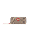 Ee Teresa W1 Silver Leather Zip Around Wallet