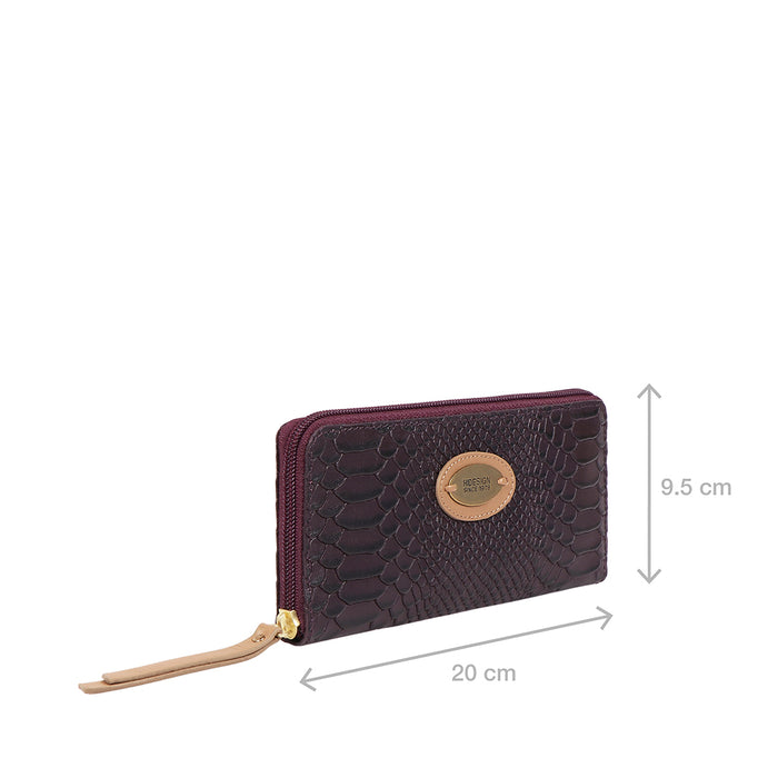 Ee Teresa W1 Violet Leather Zip Around Wallet