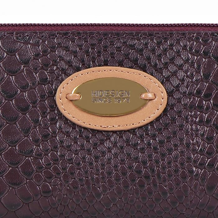 Ee Teresa W1 Violet Leather Zip Around Wallet