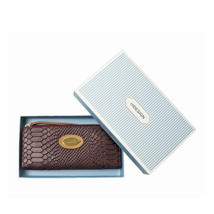 Ee Teresa W1 Violet Leather Zip Around Wallet
