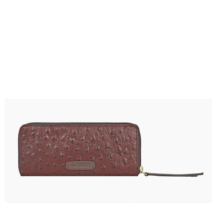Ee Teresa W2 Brown Leather Zip Around Wallet