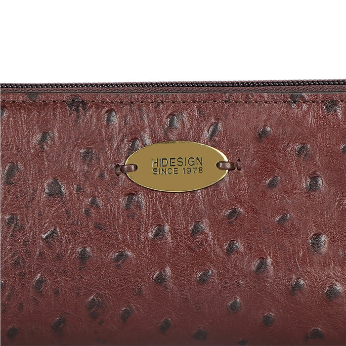 Ee Teresa W2 Brown Leather Zip Around Wallet