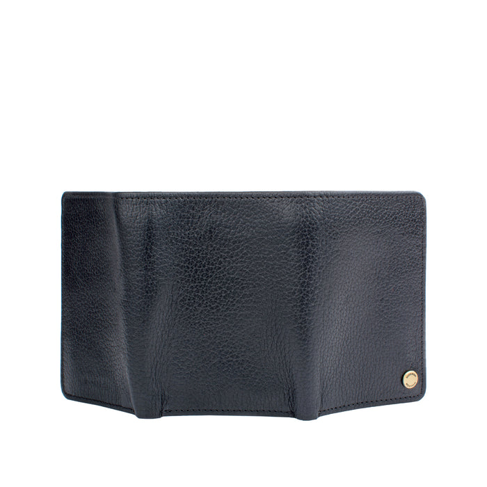 Ee Tf 02  Black Leather Trifold Wallet