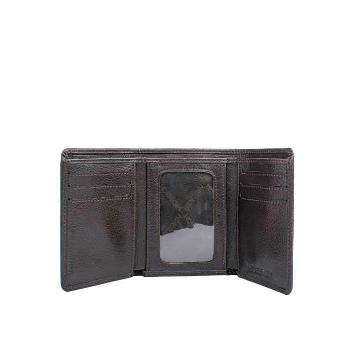 Ee Tf 02  Brown Leather Trifold Wallet