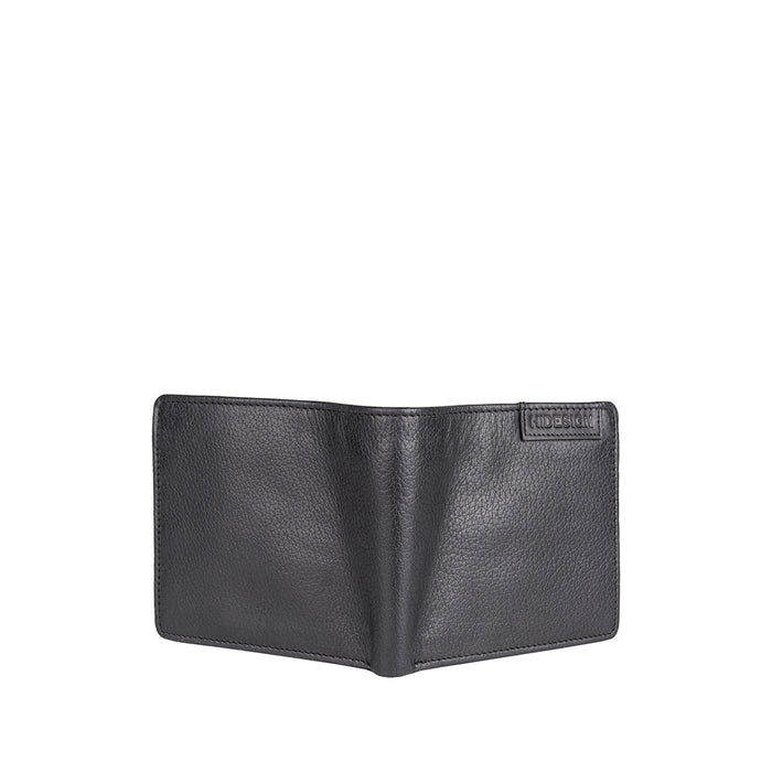 Ee Uranus W1  Black Leather Bi-Fold Wallet