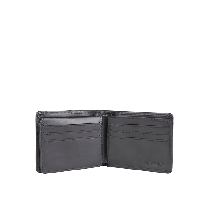 Ee Uranus W2  Black Leather Bi-Fold Wallet