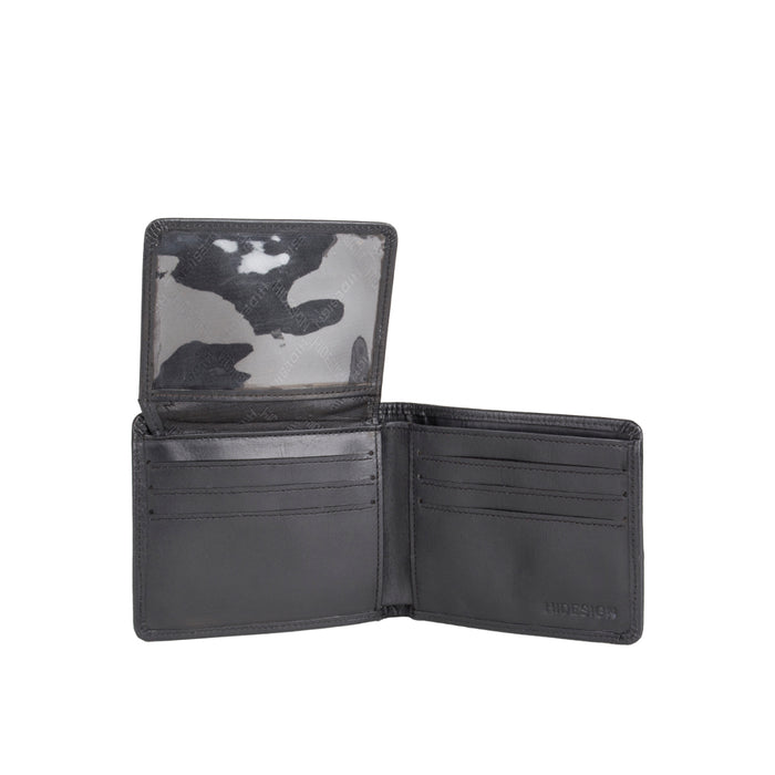 Ee Uranus W2  Black Leather Bi-Fold Wallet