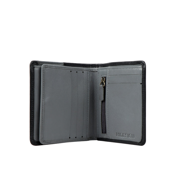 Ee Uranus W3  Black Leather Bi-Fold Wallet