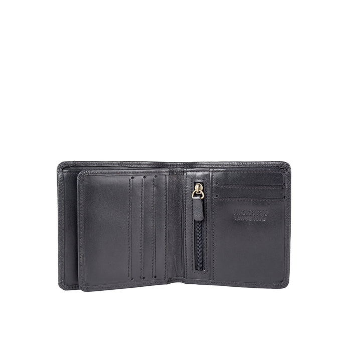 Ee Uranus W3  Black Leather Bi-Fold Wallet