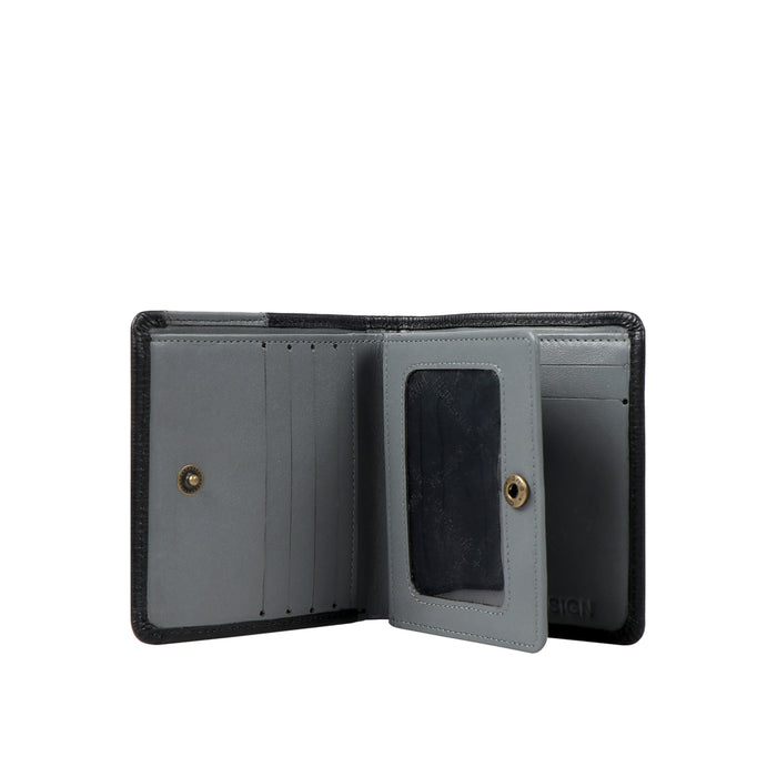Ee Uranus W3  Black Leather Bi-Fold Wallet