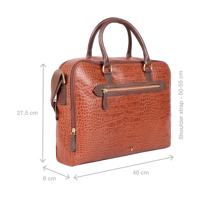 Ee Valentina 01 Tan Leather Laptop Bag