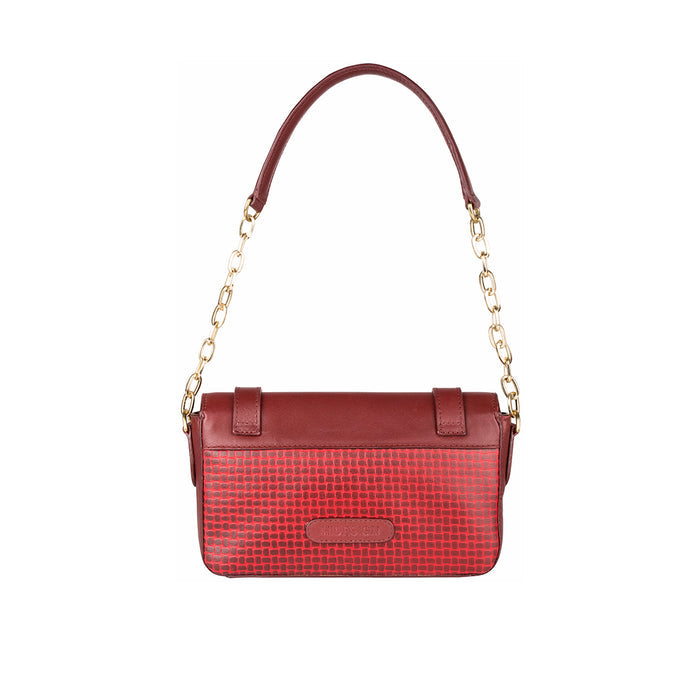 Ee Venus 02 Red Leather Shoulder Bag