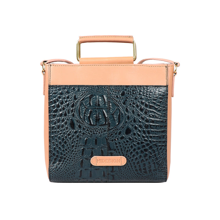 Ee Viola 01 Blue Leather Sling Bag