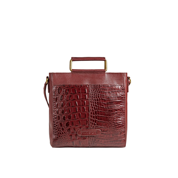 Ee Viola 01-M Red Leather Sling Bag