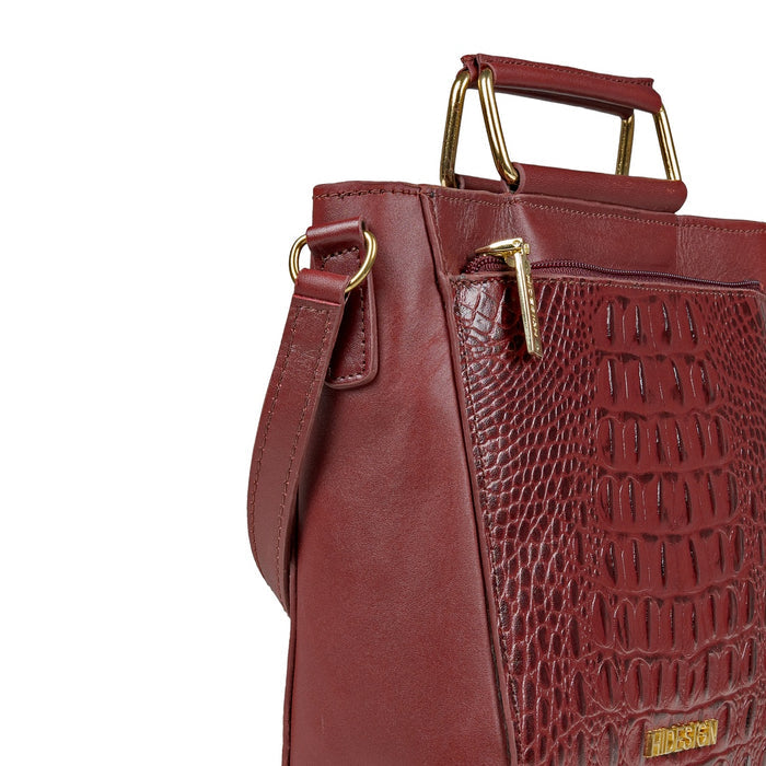 Ee Viola 01-M Red Leather Sling Bag