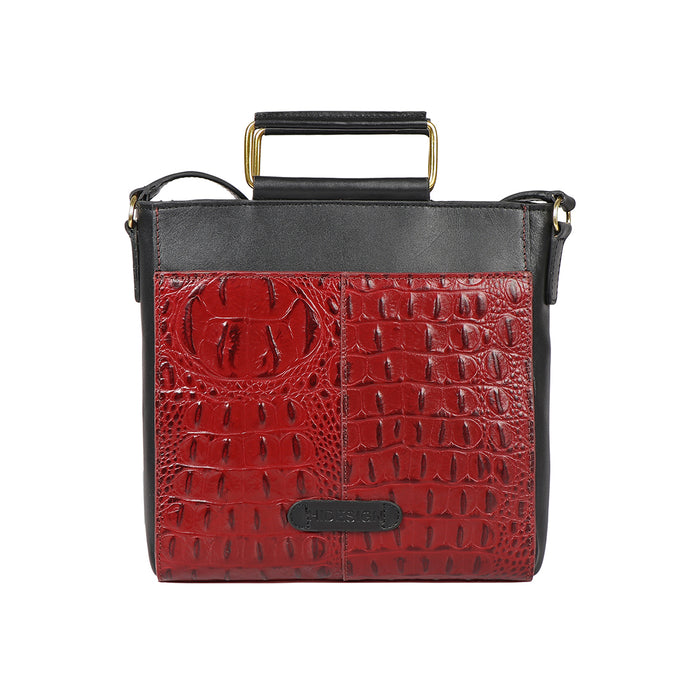 Ee Viola 01 Red Leather Sling Bag