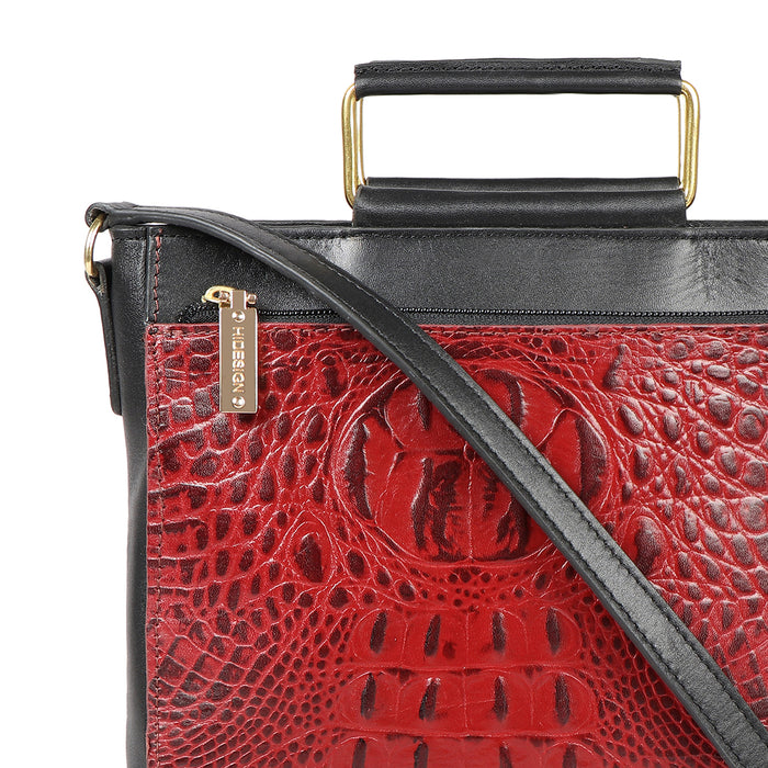 Ee Viola 01 Red Leather Sling Bag