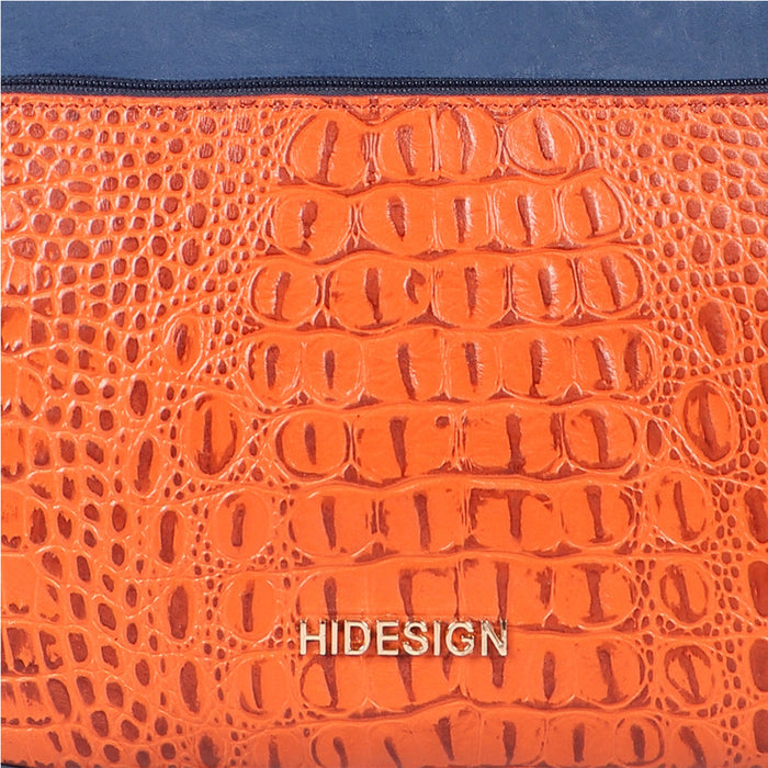 Ee Viola 02 Orange Leather Sling Bag