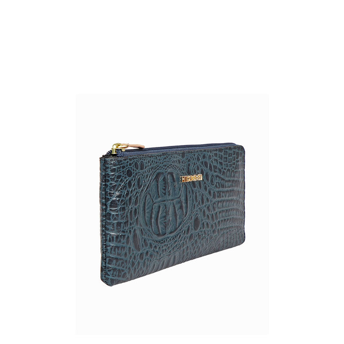 Ee Viola W1-M Blue Leather Zip Around Wallet