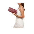 Ee Viola W1-M Red Leather Zip Around Wallet