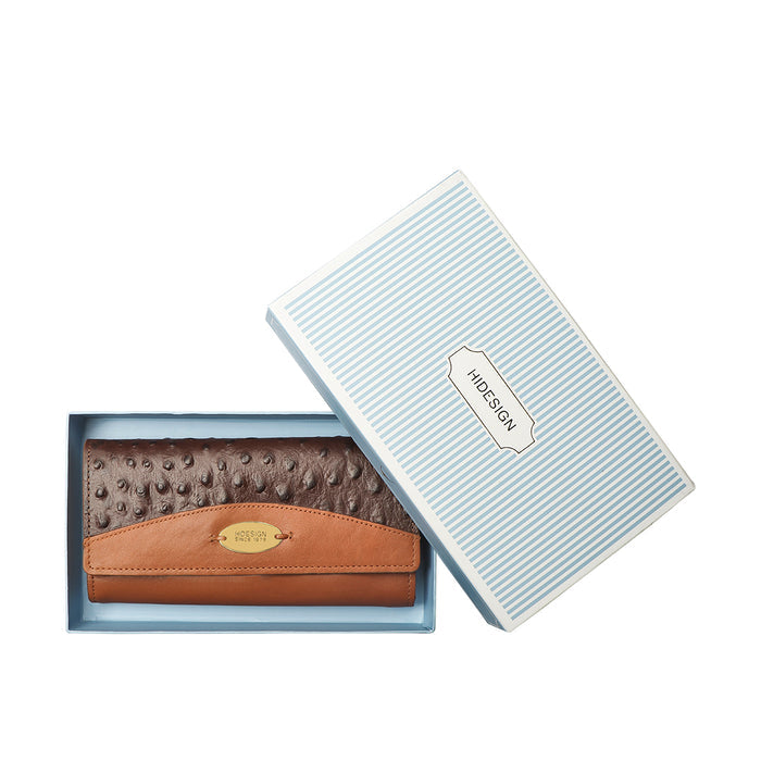 Ee Virgo W1-M Brown Leather Trifold Wallet