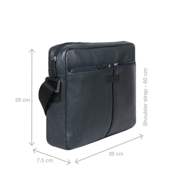 Ee Xavi 01 Blue Leather  Crossbody