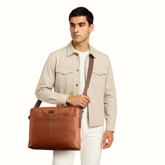 Ee Zidane 01 Tan Leather  Crossbody