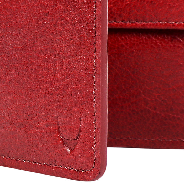 E.I. M1 Red Leather Bi-Fold Wallet