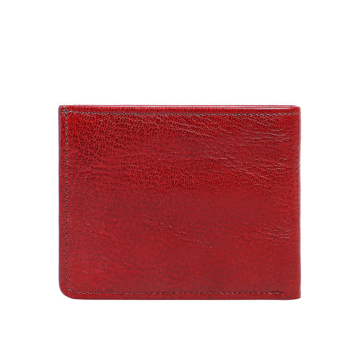 E.I. M2 Red Leather Bi-Fold Wallet