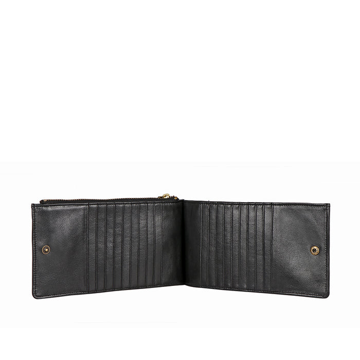 Eijo W1 Black Leather Bi-Fold Wallet