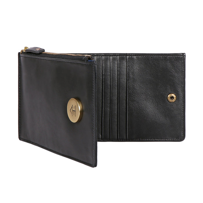 Eijo W1 Black Leather Bi-Fold Wallet