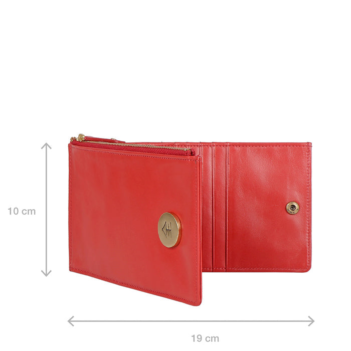 Eijo W1 Red Leather Bi-Fold Wallet