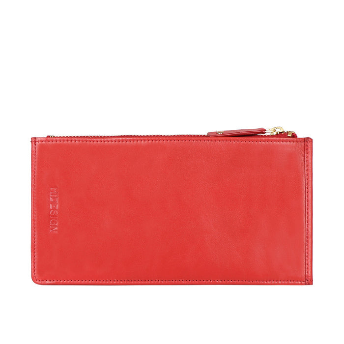 Eijo W1 Red Leather Bi-Fold Wallet