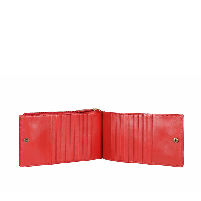 Eijo W1 Red Leather Bi-Fold Wallet
