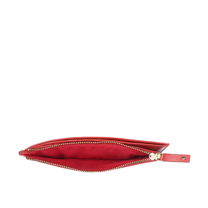 Eijo W1 Red Leather Bi-Fold Wallet