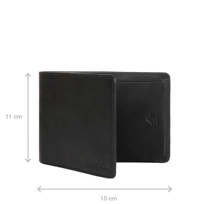 Eijo W4 Black Leather Bi-Fold Wallet