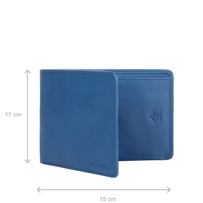 Eijo W4 Blue Leather Bi-Fold Wallet