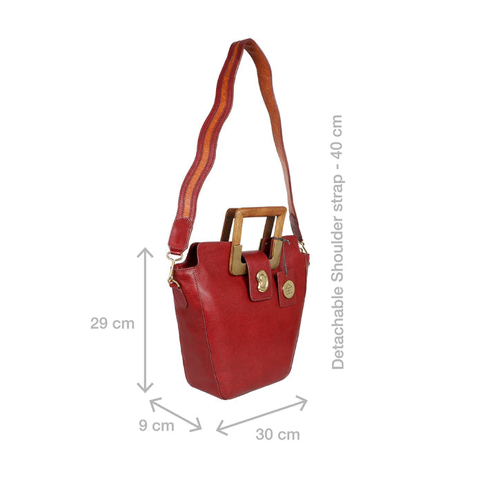 Eiko 01 Marsala Leather Shoulder Bag